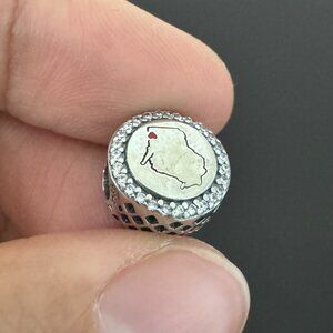 Pandora Wisconsin Map Exclusive Dangle Charm Travel Gift